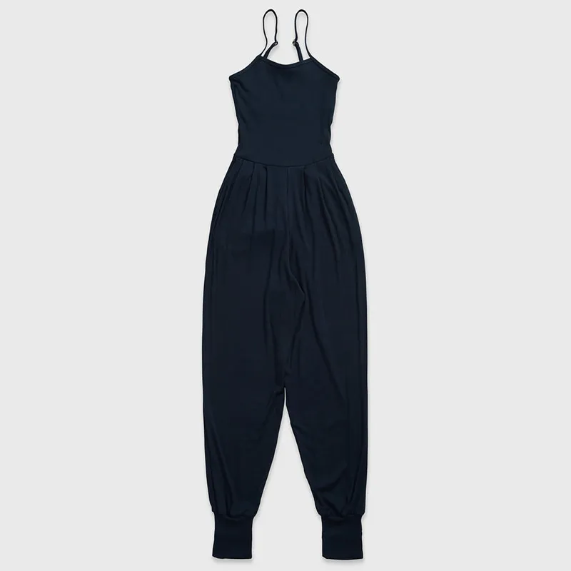 Sling Vest Type Step-on Pilates Jumpsuit - Blue