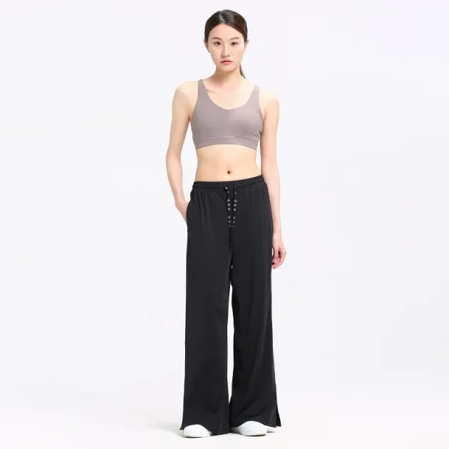 Women's Wide leg Pants Sun Protective Pants Cropped Pants Black - Shop at LoveMi