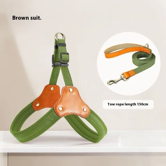 Dog Breast Collar Small Dog Bichon Dog Hand Holding Rope Green 1·5 M Hand Holding Rope - Shop at LoveMi