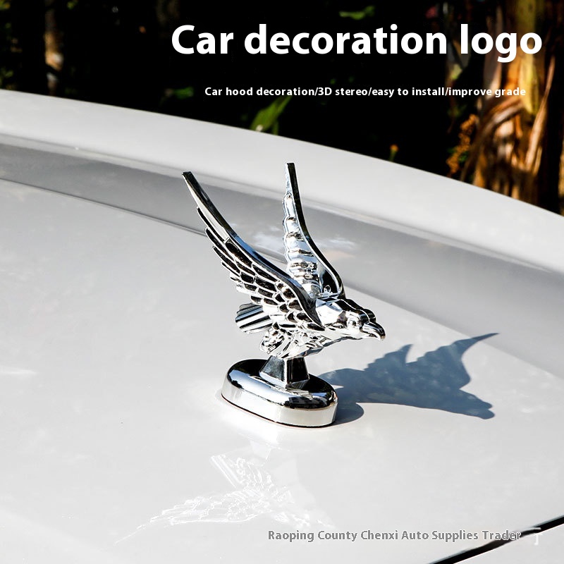 Car Hood Decorative Metal Head 3D – Eagle