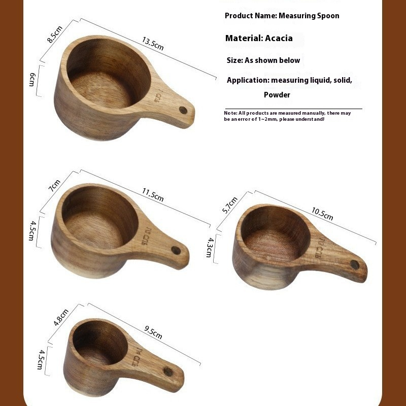 Acacia Mangium Measuring Cup 4 PCs Set