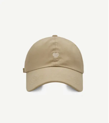 Preppy Style Love Embroidery Ponytail Half Topless Hat Khaki - Shop at LoveMi