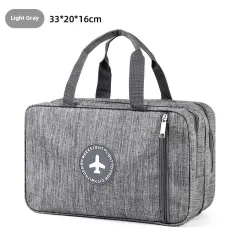 Simple Large Capacity Dry Wet Separation Storage Bag - Gray - View 1