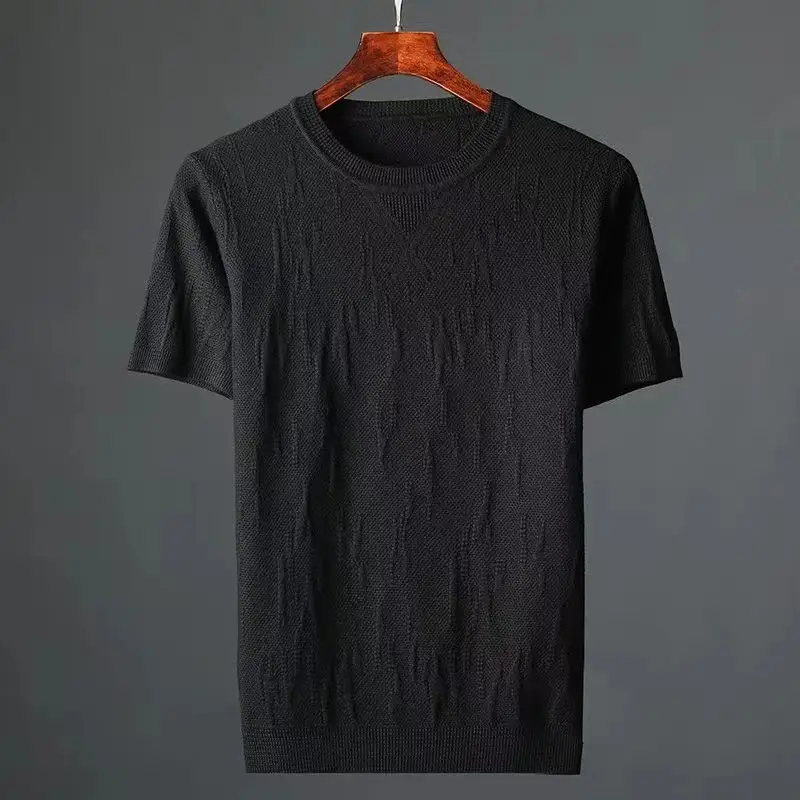 Fashionable Knitted Half Sleeve Men's Warm Sweater