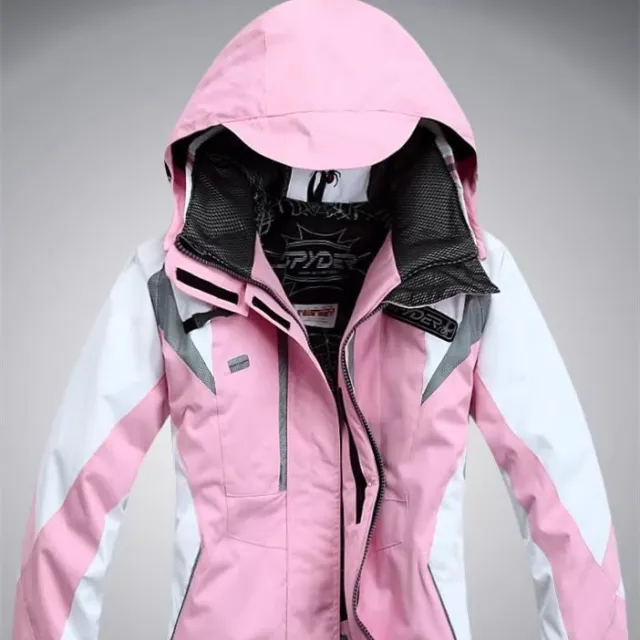 Windproof Warm Thickened Ski Suit Pink Top - Shop at LoveMi