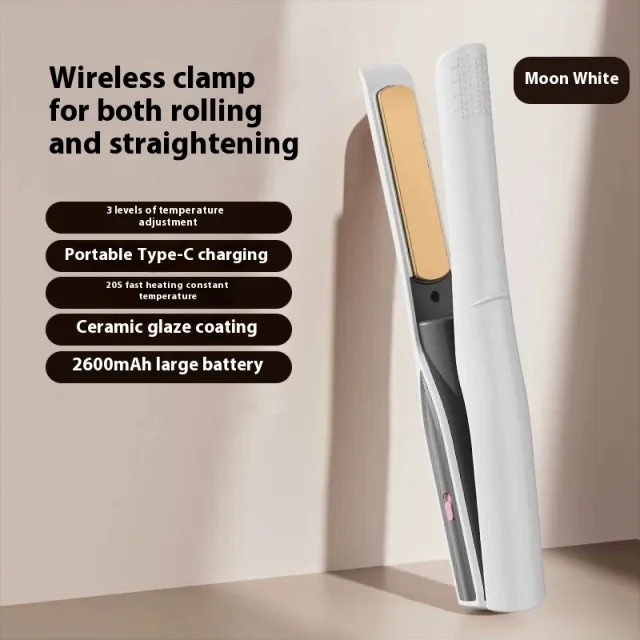 Radio Splint Hair Straightener Portable USB Charging White - Shop at LoveMi