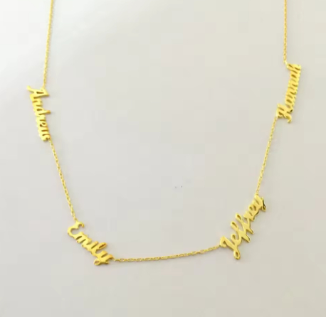 The Stainless Steel Necklace With An English Name Is Fashionable