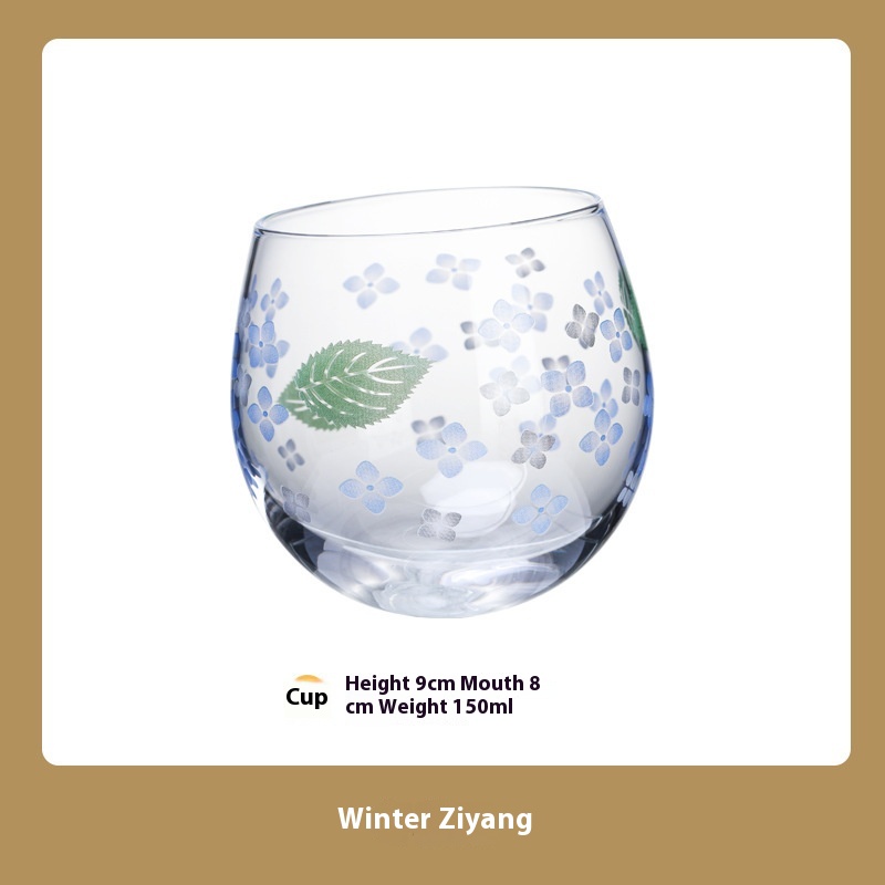 Cherry Blossom Cup Tumbler Glass For Home Office