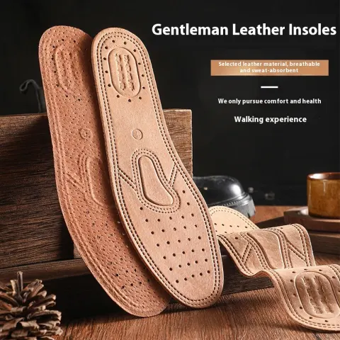 Sweat Absorbing and Deodorant Breathable Pigskin Insole
