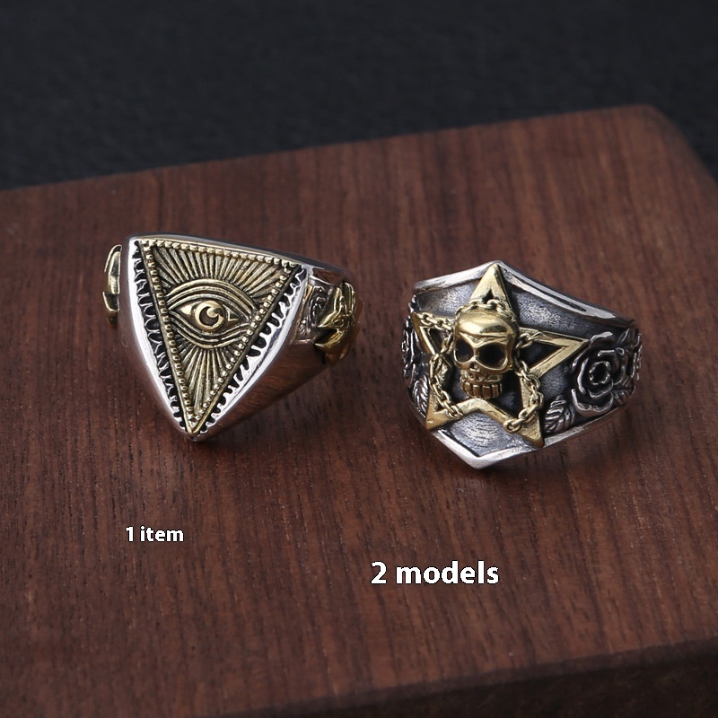 Sterling Silver European And American Popular Skull Ring