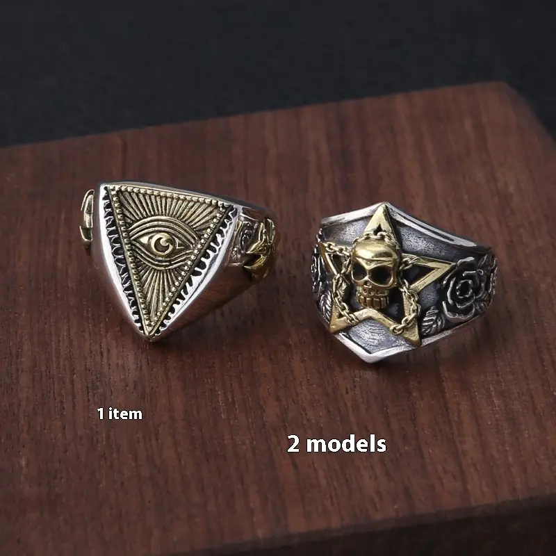 Sterling Silver European And American Popular Skull Ring