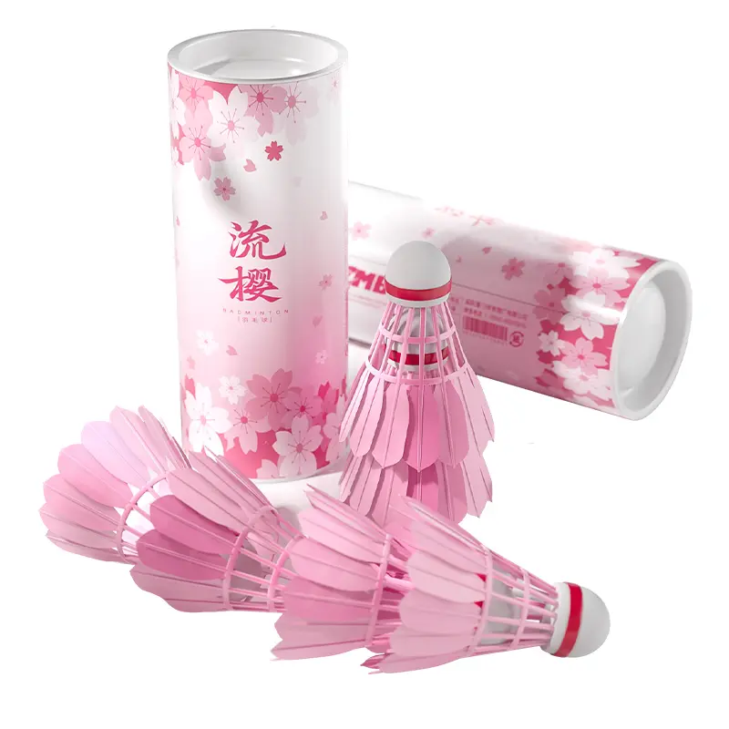 Pink Cherry Blossom Badminton Shuttlecocks for Indoor and Outdoor Play