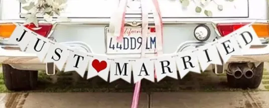 Wedding Proposal Dress Up Car Decoration Sticker Venue Layout Props - Style 2