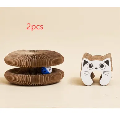 Creative Cat Scratch Board Decompression Grinding Claw Corrugated Paper Pet Toy Supplies 2Pcs - Shop at LoveMi