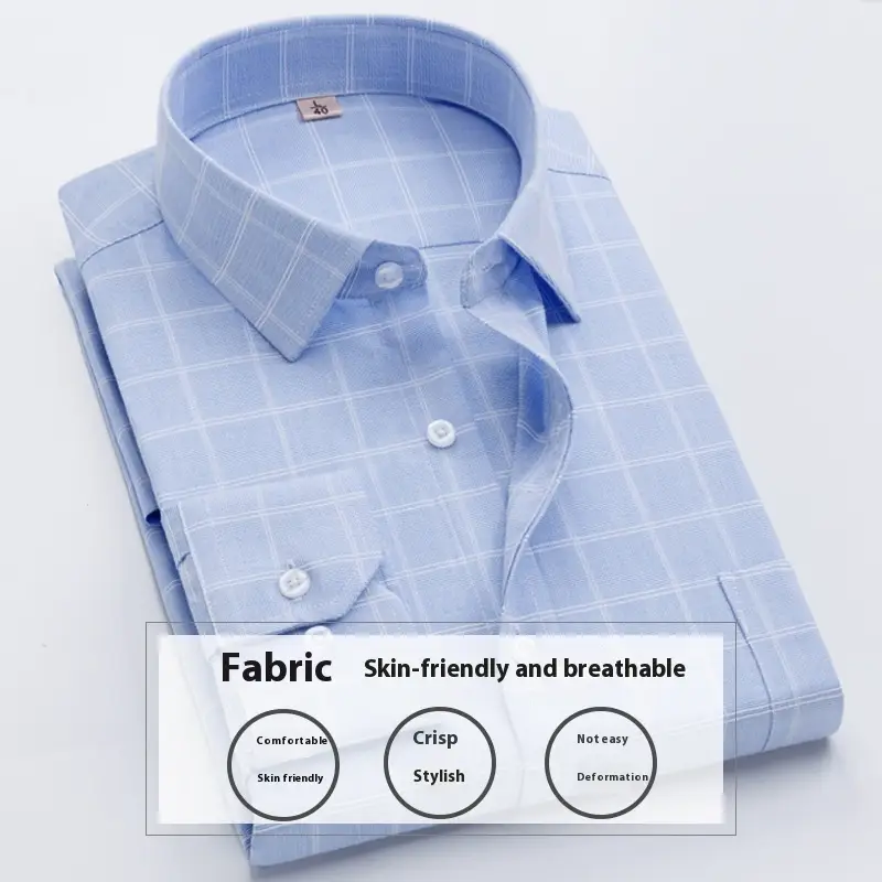 Shirt Men's Long Sleeve Spring And Autumn Middle-aged Loose Casual Men's Shirt