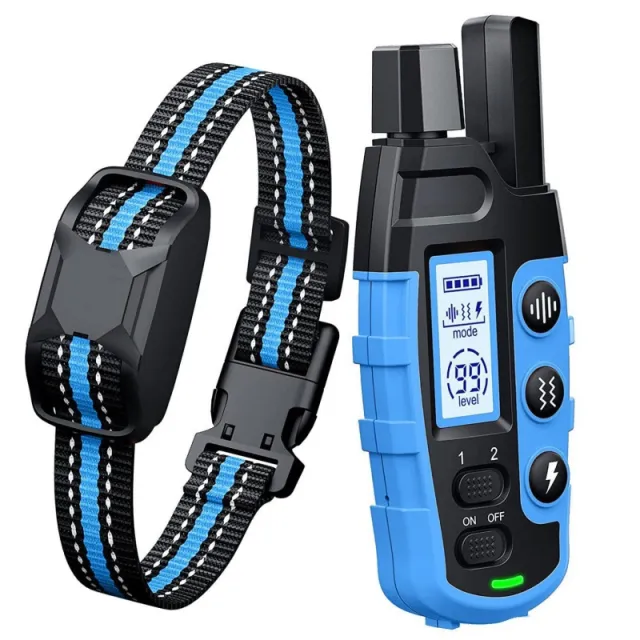 Color Screen Dog Trainer Super Long Remote Control Waterproof Dual Power Display Electric Shock Collar 1000 M For A Dog - Shop at LoveMi