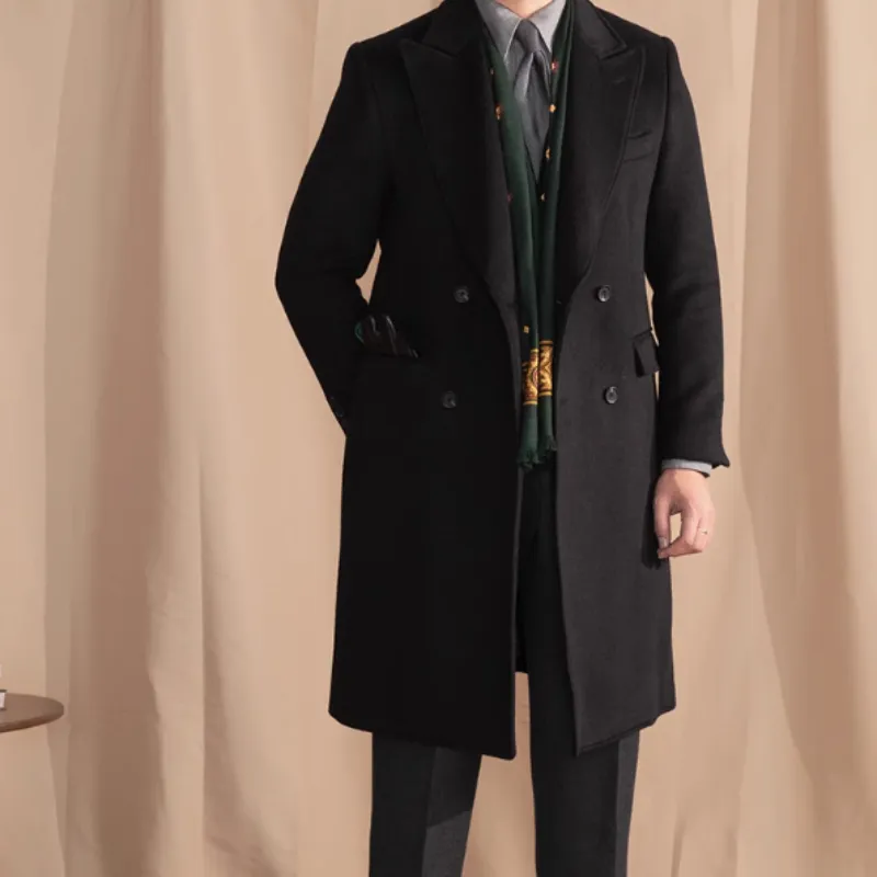Double Breasted Coat Wool Atmospheric Field