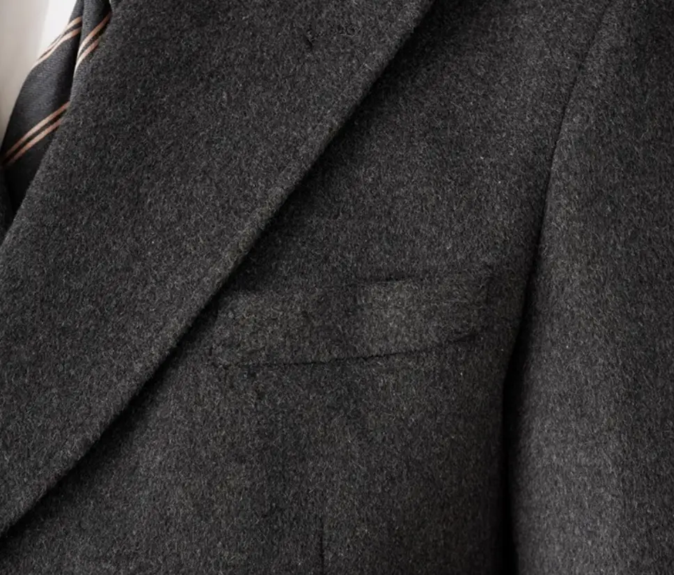 Double Breasted Coat Wool Atmospheric Field Coat