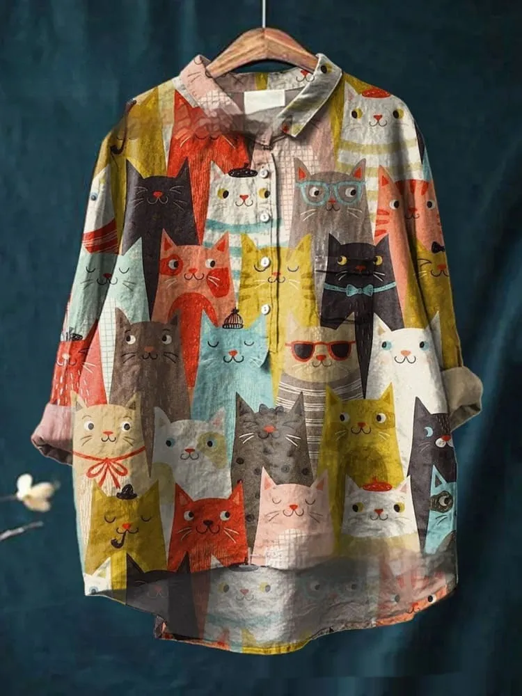 Ladies Fashion New Casual Shirt Animal Print Shirt - Acs11-S