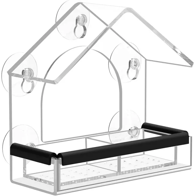 Acrylic Bird Cage Hummingbird Feeder Pet Supplies Transparent Wall mounted Birds Feeder Any Acrylic Product - Shop at LoveMi