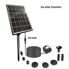Solar Fountain Oxygen Rockery Water Garden Bird Bathtub Floating Fountain - 5W Fountain - View 1