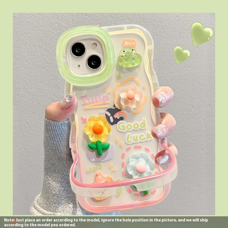 Gradient Flower Doll Silicone Phone Case