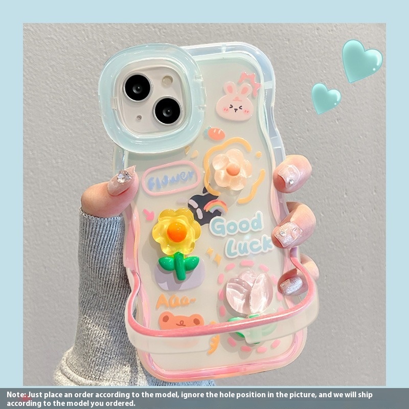 Gradient Flower Doll Silicone Phone Case - Image 6