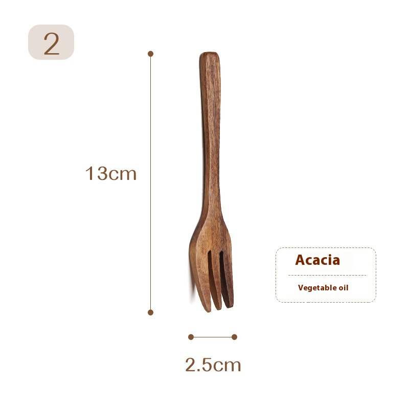 Wooden Spoon Acacia Mangium Tableware Japanese Style