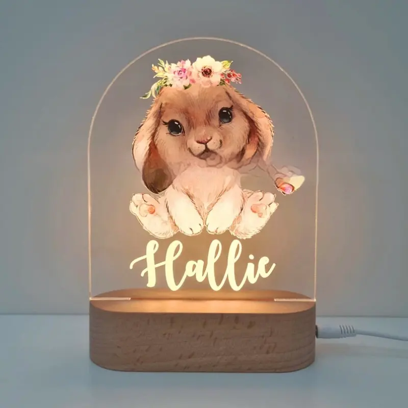 Acrylic Plug-in 3D Little Night Lion Creative
