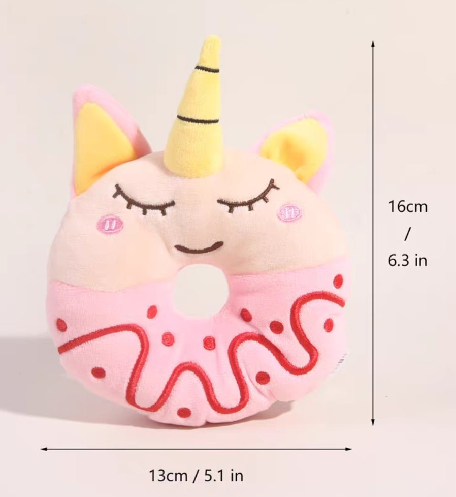 Teddy VIP Bichon Small And Medium Cat Dog Cross-border Accompany Plush Donut Sound Toy