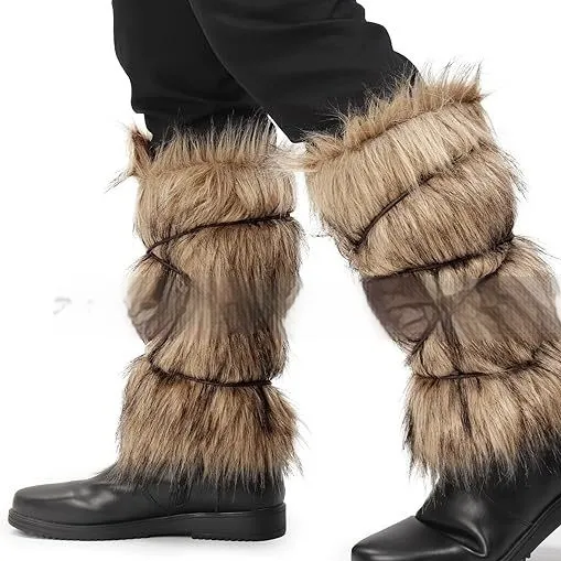 Viking Men's Cape And Shawl Oversleeve Booties Suit Artificial Wool Booties 40Cm - Shop at LoveMi
