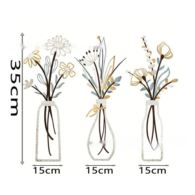 Metal Flower Wall Hanging Set, picture 4 of 4