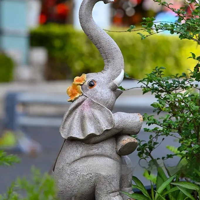 Garden Statue Elephant Decoration Creative Resin Crafts