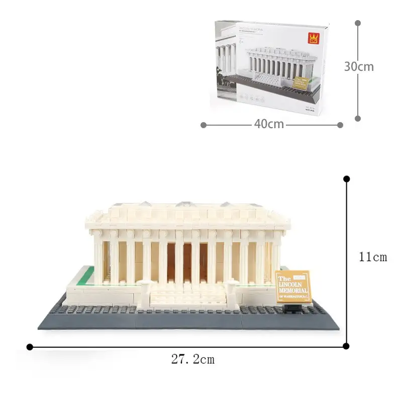 World Famous Architecture Street View Small Particle Assembling Building Blocks