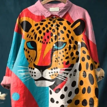 Loose Printed Crew Neck Casual Plus Size Women's T-shirt Shirt - Zcs49