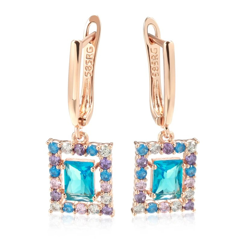 Temperament Zircon Earnail Female 585 Rose Gold Zircon