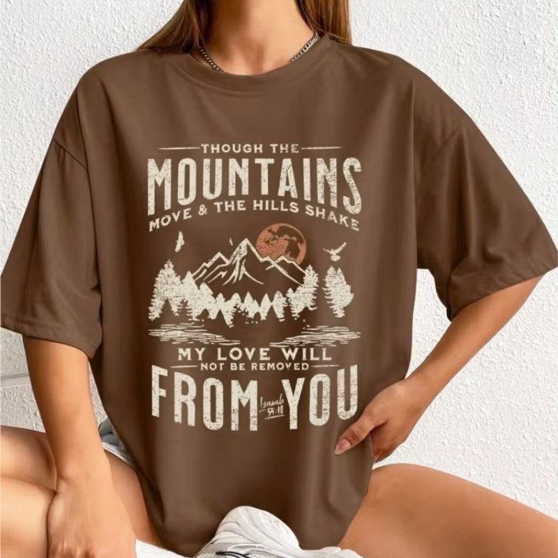 Women's Cotton T-shirt Sunset Print