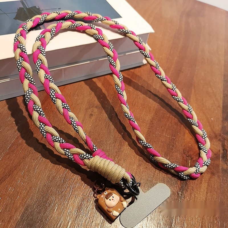 Crossbody Three-strand Horse Tail Mobile Phone Lanyard