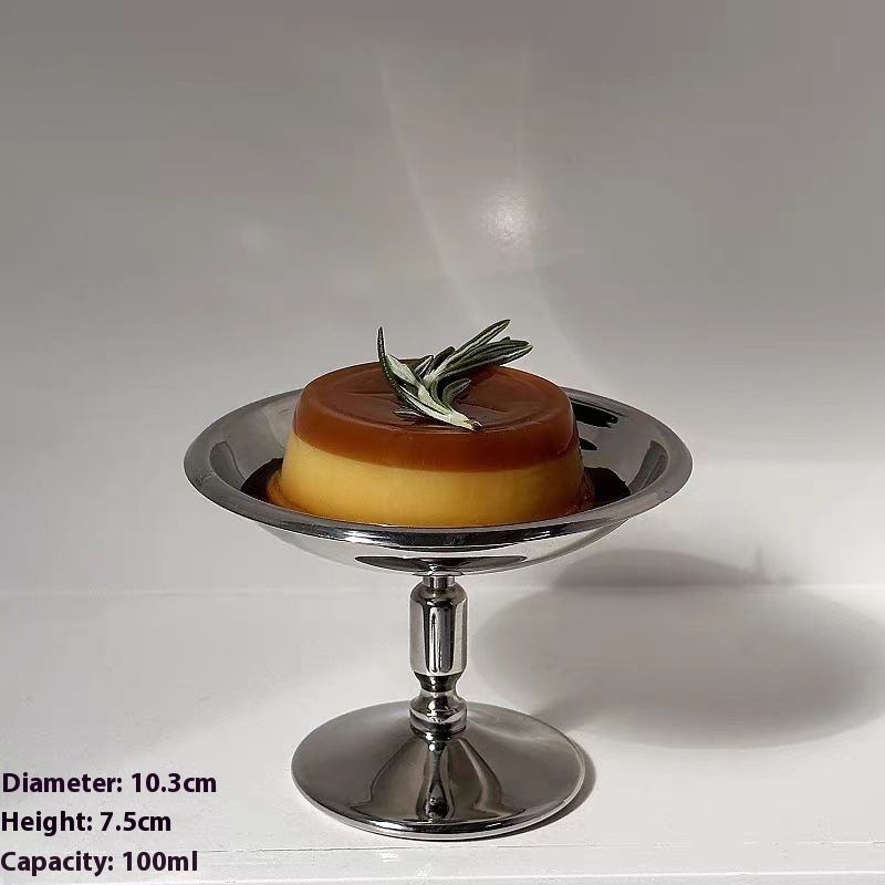 Nordic Style High Leg 304 Stainless Steel Pudding Cup