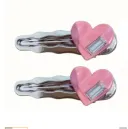 2Pcs Pink Love Heart