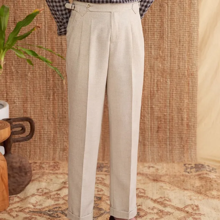 Naples Suit Pants Business Commute Slim-fitting Iron-free Trousers
