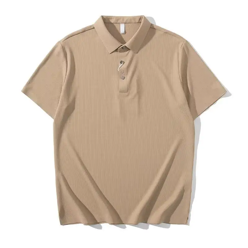 Plus Men's Embroidered Striped Short Sleeved Shirt