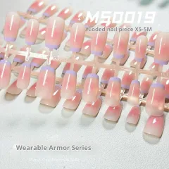 Blush Purple French Ins Internet Celebrity Nail Tip - Ms0019 Whole Xs S M - View 1