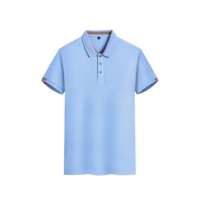 Polo Shirt Summer Long staple Cotton Overalls 2269 Aerospace Blue - Shop at LoveMi