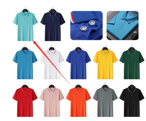 Collar Quick Drying Pure Cotton Workwear Polo Shirt