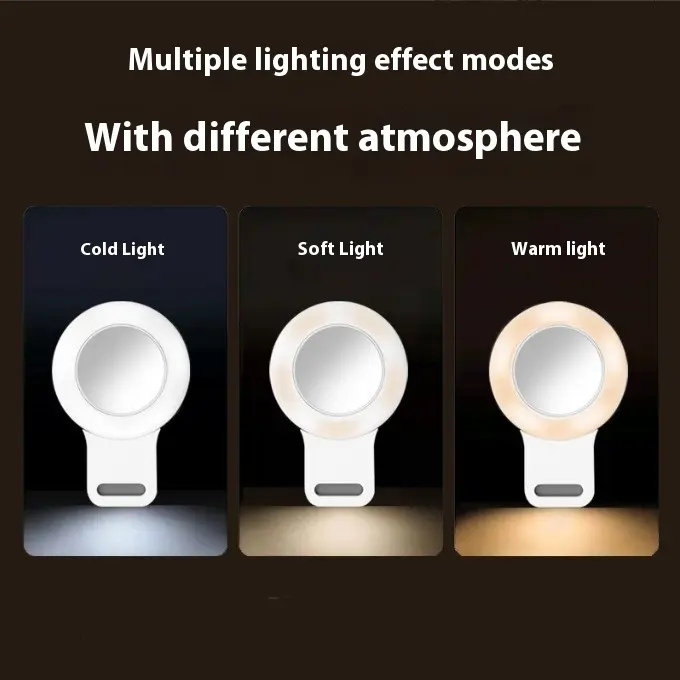 Clip-on Ring Live Streaming Lighting Lamp Three-color