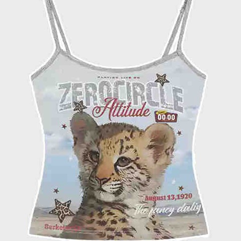 Women's Rock Animal Print Camisole Blue - Shop at LoveMi