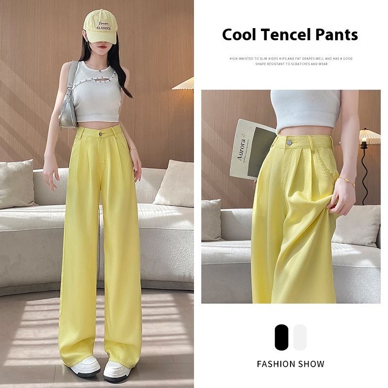 Women's Thin American-style Yellow Jeans