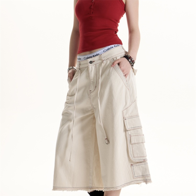 Retro Hot Girl Style Multi-pocket Cargo Pants