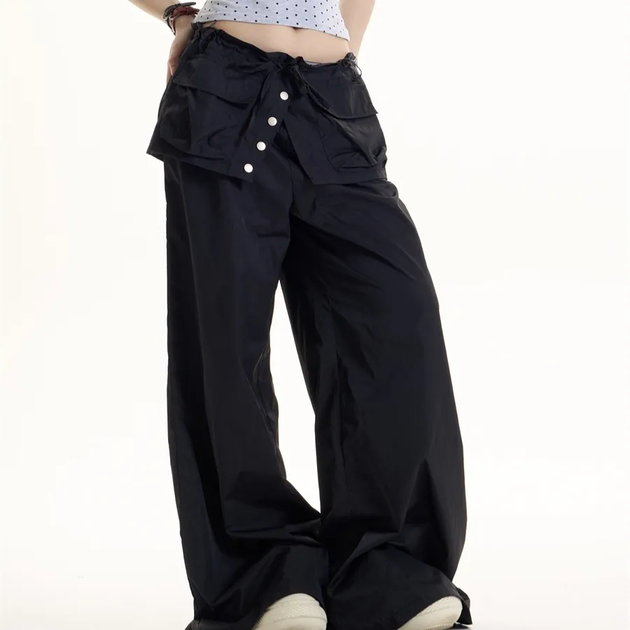 American Retro Style Design Work Clothes - Black